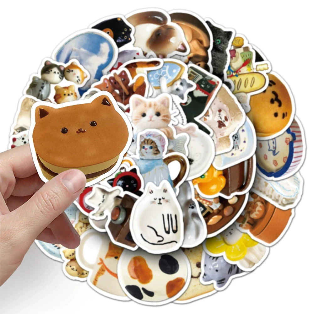 10/30/50pcs INS Stijl Leuke Cartoon Kat Stickers Grappige Creatieve Patroon Decals Plakboek Bagage Telefoon graffiti Sticker Verpakking