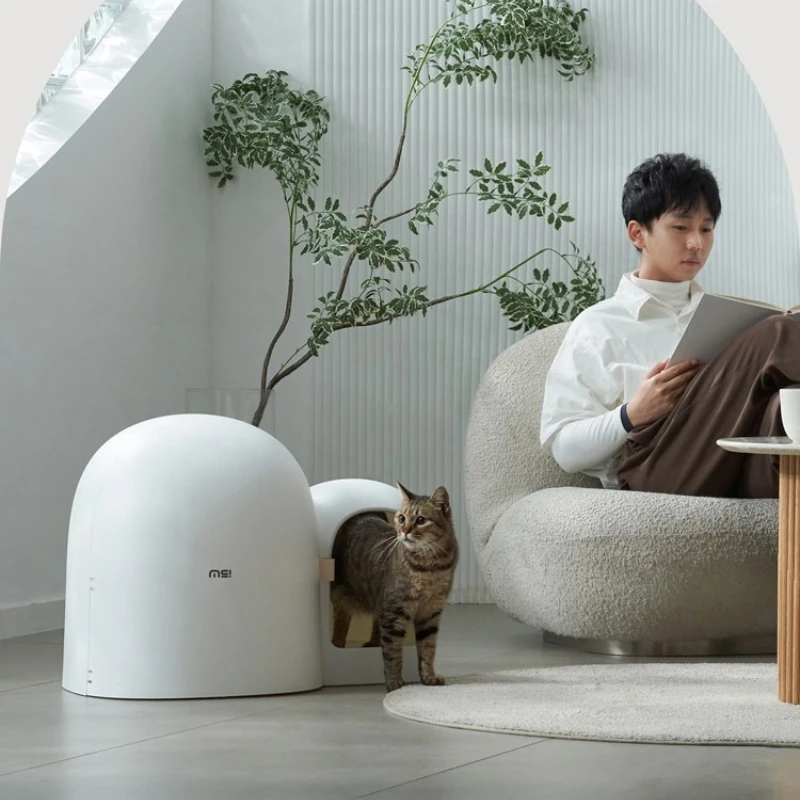 Corridor Style Cat Toilet Odor Prevention Prevention Cat Bedpans Fully Enclosed Cat‘s Litter Box Safety Material Pet Supplies