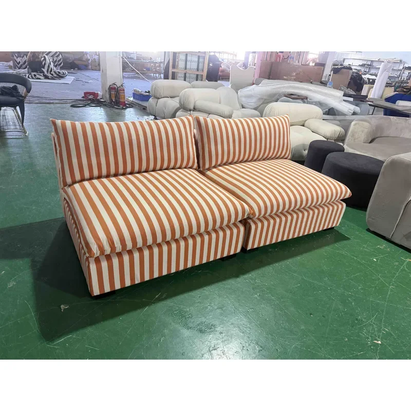 Modern Durable Apartment-Friendly Fabric Home Living Room Sidney Slipcover Armless Middle Module Lounge Chair
