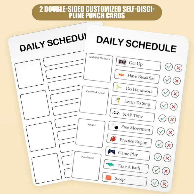 لوحة قائمة مرجعية للأطفال ، بطاقات لكمة الرسم البياني ، تصميم عمودي ، لعبة الطاولة التعليمية ، عنبر النوم ، الفصل الدراسي ، المنزل والعمل
