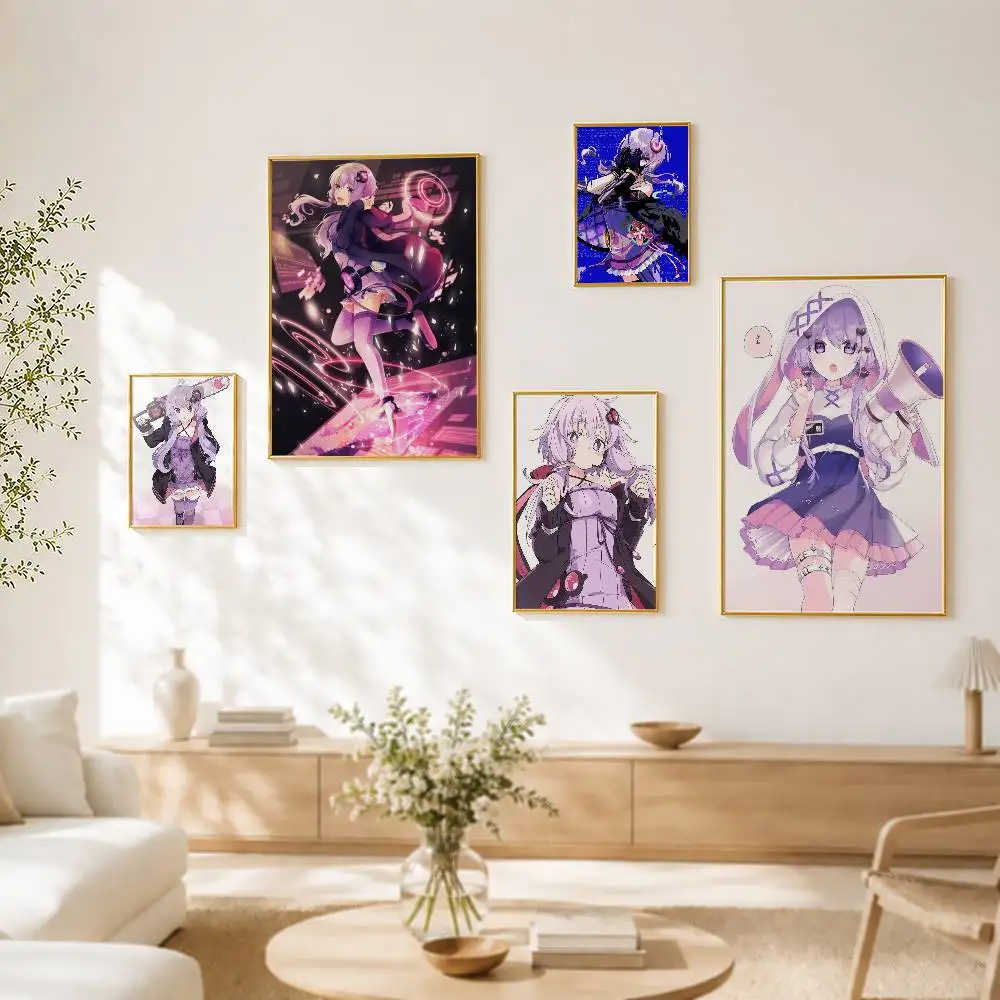 Постер Yuzuki Y-Yukari Vocaloid, универсальный, водонепроницаемый, HD, самоклеящийся, для декора стен, идеальный подарок для любого помещения
