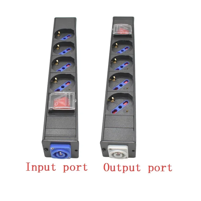 PDU Power Strips Schuko Powerlink Power Link Output Box with powercon inlet and outlet  4AC Germany Italy socket