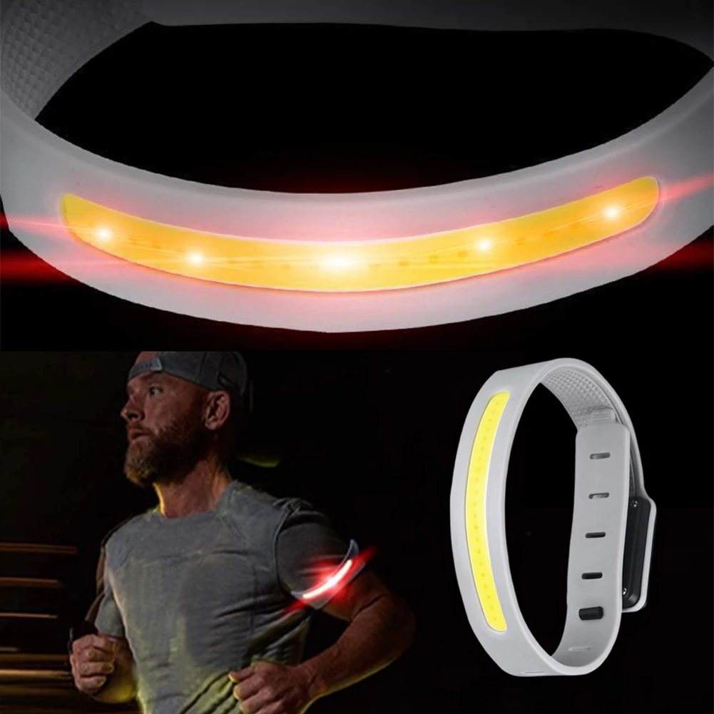 LED Mini Portable Armband Light COB Night Running Wrist Lamp 500LM Outdoor Camping Cycling Rechargeable Safety Warning Lantern