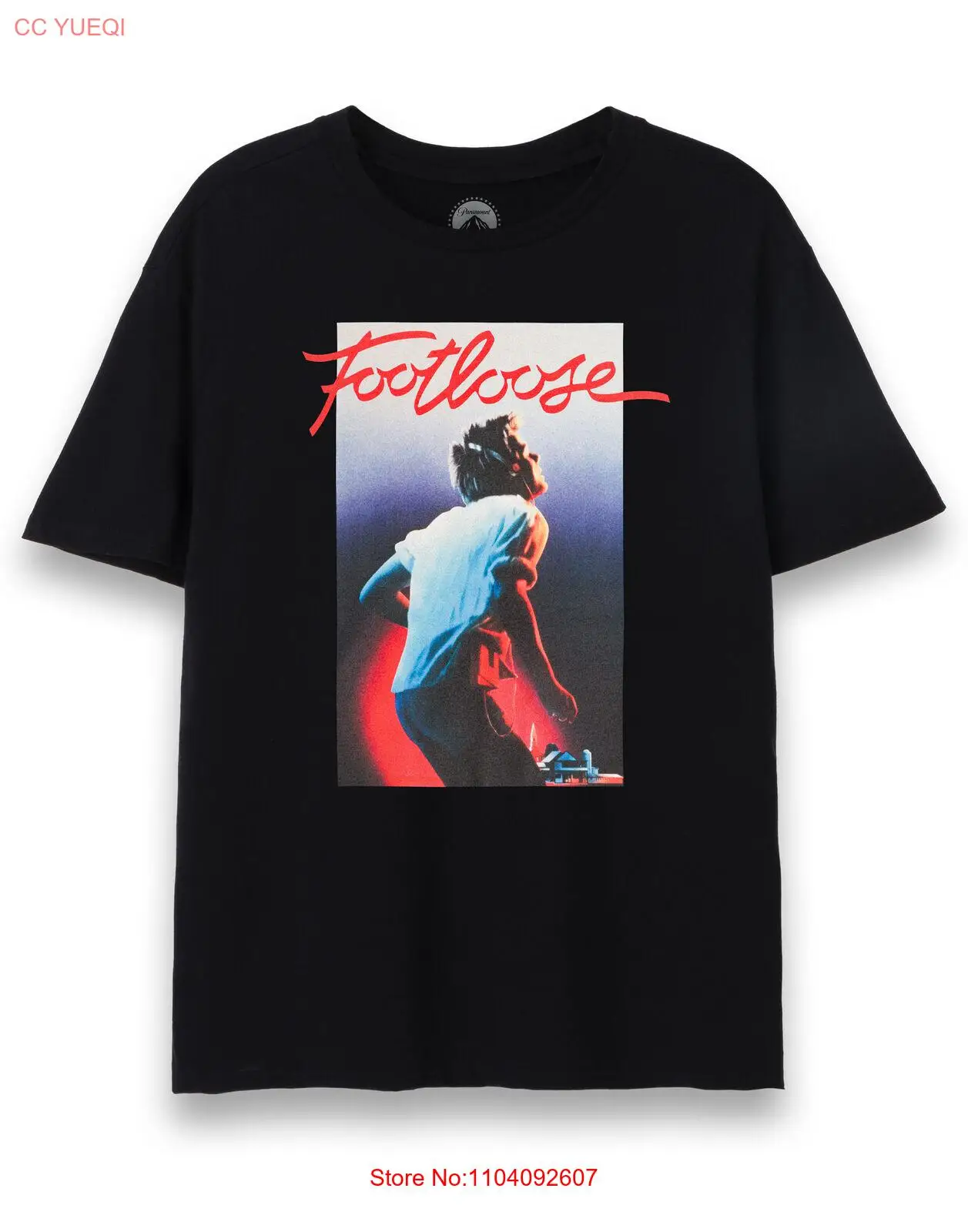 Footloose Black Grahpic Print - Ren Short Sleeved T-Shirt Womens