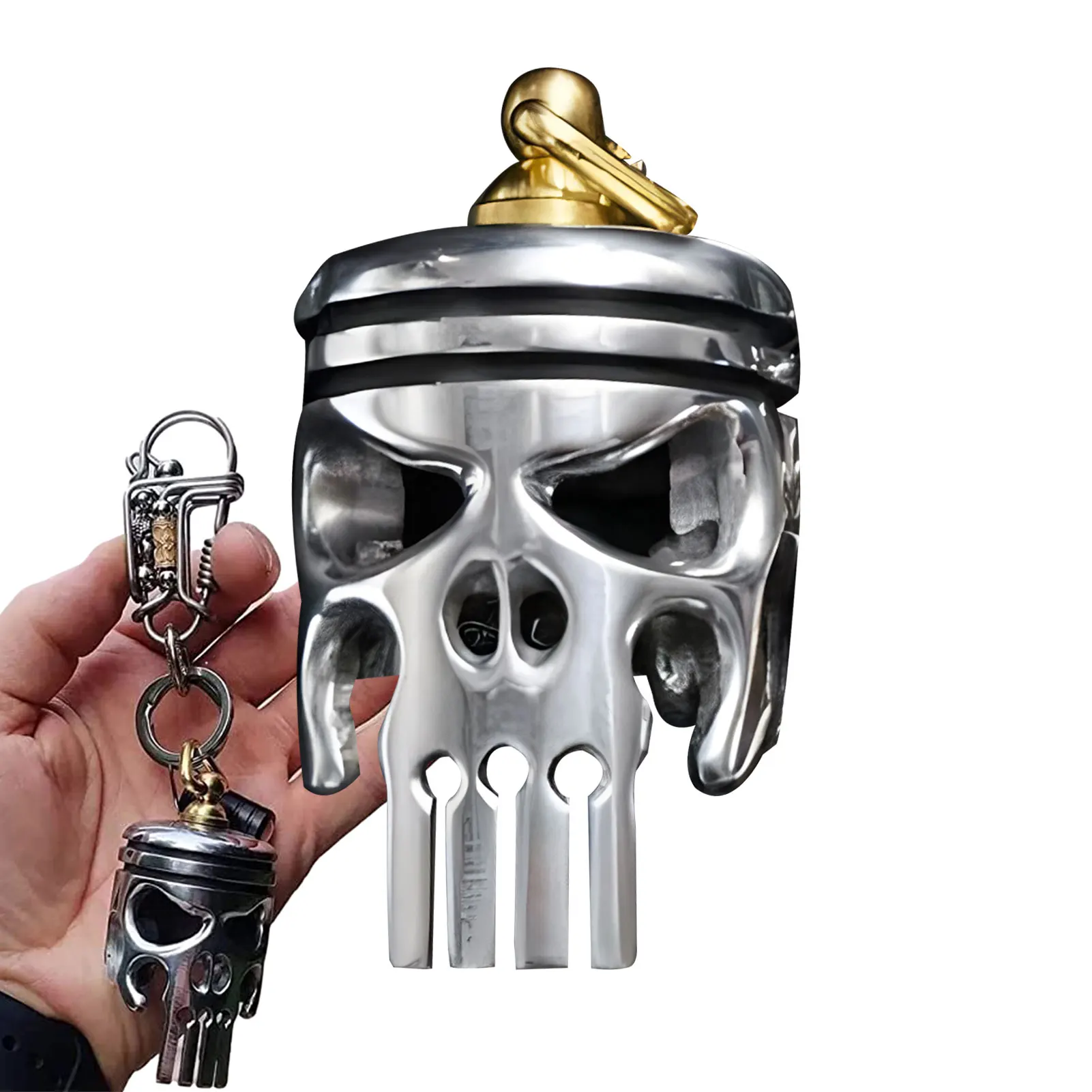 

Alloy Skull Keychains Skull Pendant Decoration Accessories For Men Women Alloy Skeleton Keychains Keyring With Flashlight And