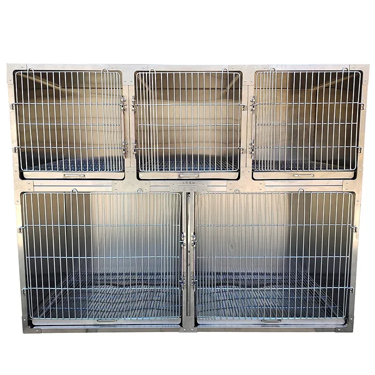 Metal pet dog cage For Vet Medical Stainless Steel dog kennels cages cat rabbit cage