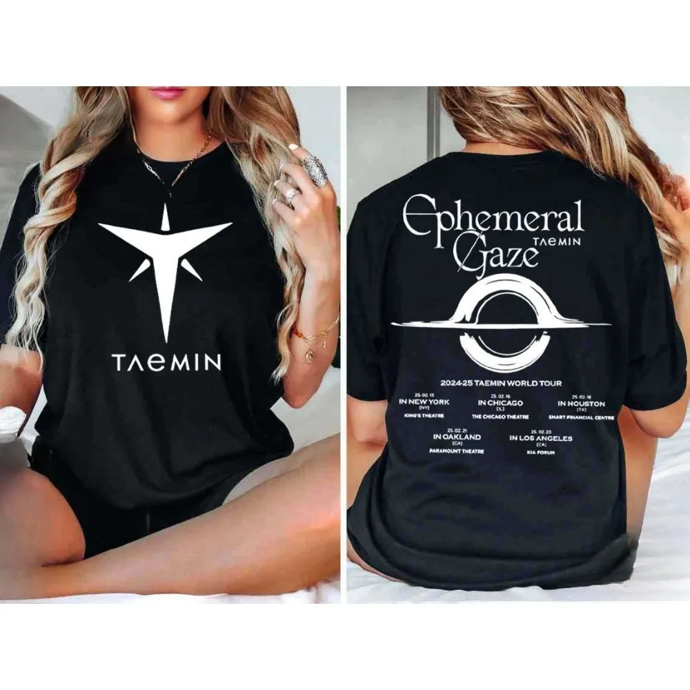 

Футболка Taemin Ephemeral, винтажная футболка унисекс 90-х годов, уличная одежда для мужчин и женщин, забавная футболка с короткими рукавами, топы