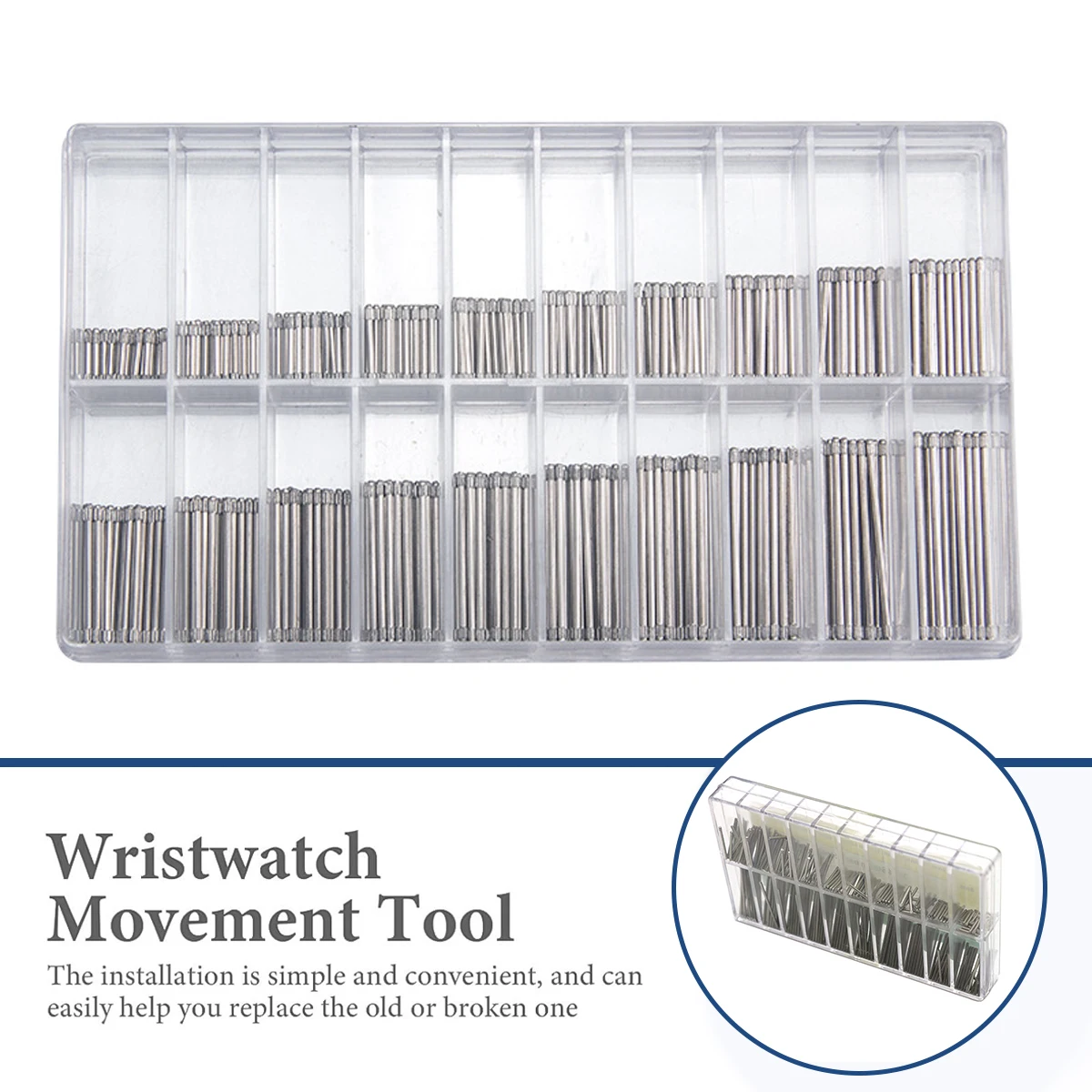 300 قطعة 1.0/1.2 مللي متر الفولاذ المقاوم للصدأ حزام (استيك) ساعة حزام سوار أنبوب الاحتكاك بار ربط دبابيس استبدال أجزاء ساعة إصلاح الإكسسوارات
