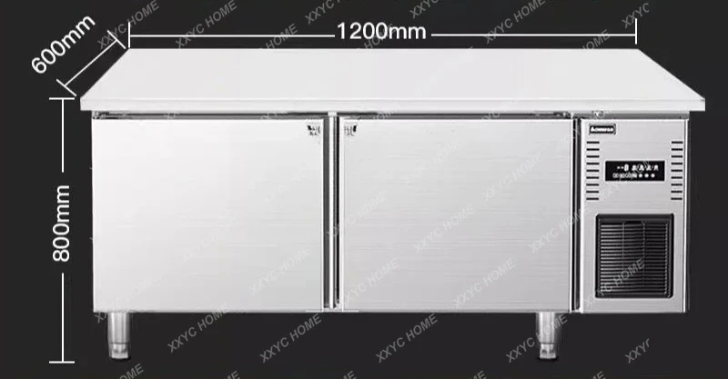 ZH  Air-cooled refrigerated workbench Frost-free freezer Milk tea water bar Commercial kitchen Horizontal fresh-keeping conso