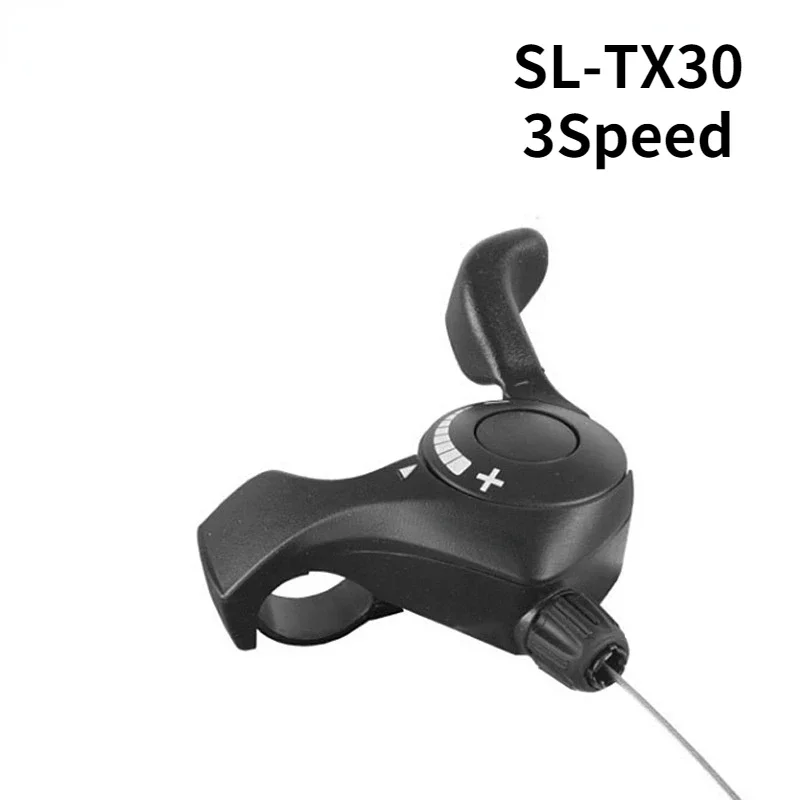 SHIMANO-palanca de cambios Tourney SL TX30 para bicicleta, 6/7s, 18/21 velocidades, cable de engranaje interno incluido, 3 velocidades