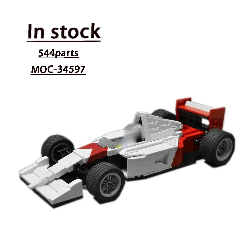 

MOC-34597 Гоночный автомобиль Super Formula 1, модель строительного блока MP4/6, детали MOC Creative Boy, строительный блок на день рождения, игрушка в подарок