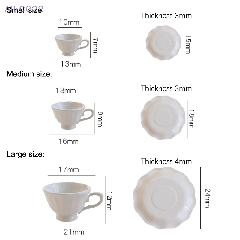 {CC22} 1 pz francese retrò tazza di caffè piatto modello casa delle bambole decorazione scena in miniatura casa delle bambole mini gioco mobili da cucina