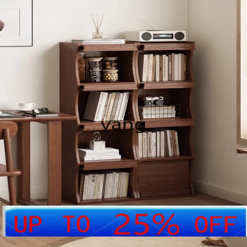 

LH solid wood small bookcase, storage grid cabinet, integrated wall shelf, household living room