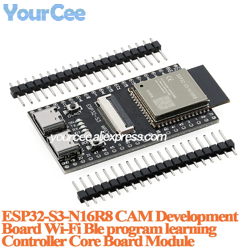 ESP32S3 ESP32-S3 WROOM N16R8 CAM 개발 코어 보드 모듈 OV2640/5640/OV3660 카메라 무선 WiFi+블루투스 모듈