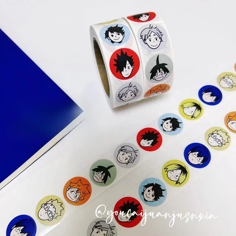 500PCS Kageyama Tobio Hinata Shoyo Kozume Kenma Popular Anime Q Version Avatar Mobile Tablet Skateboard Decoration Stickers