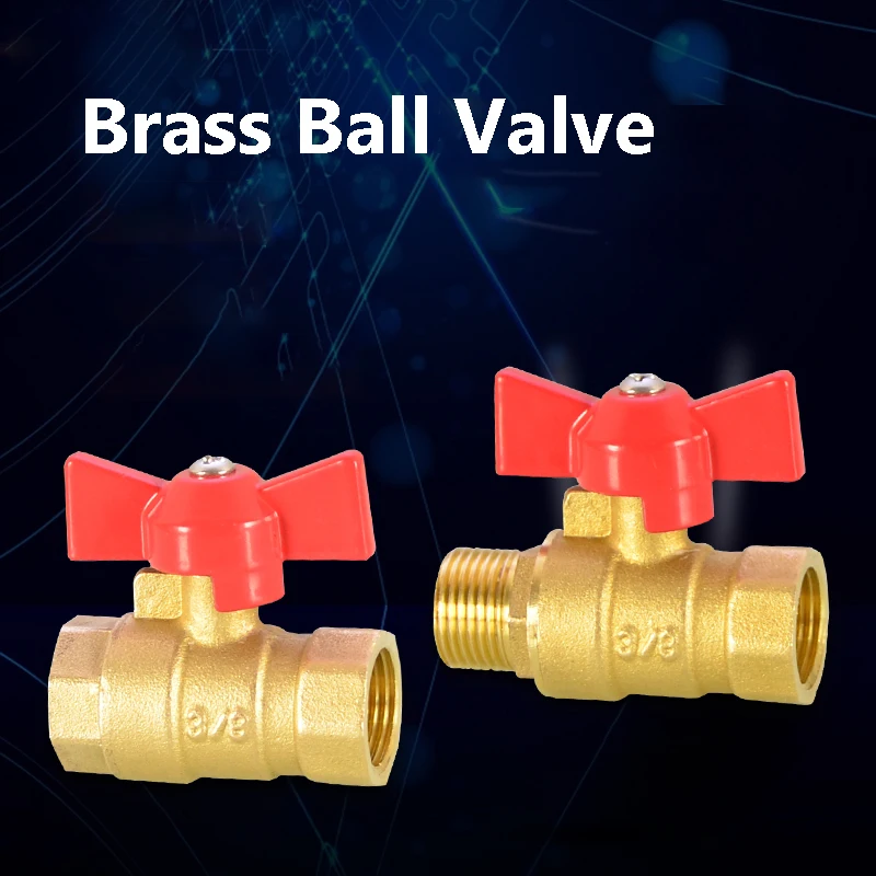 

Латунный шаровой кран с ручкой-бабочкой, переключатель водопроводной трубы с внутренней/наружной резьбой, запорный клапан для садового шланга для газа, воды, топлива, воздуха