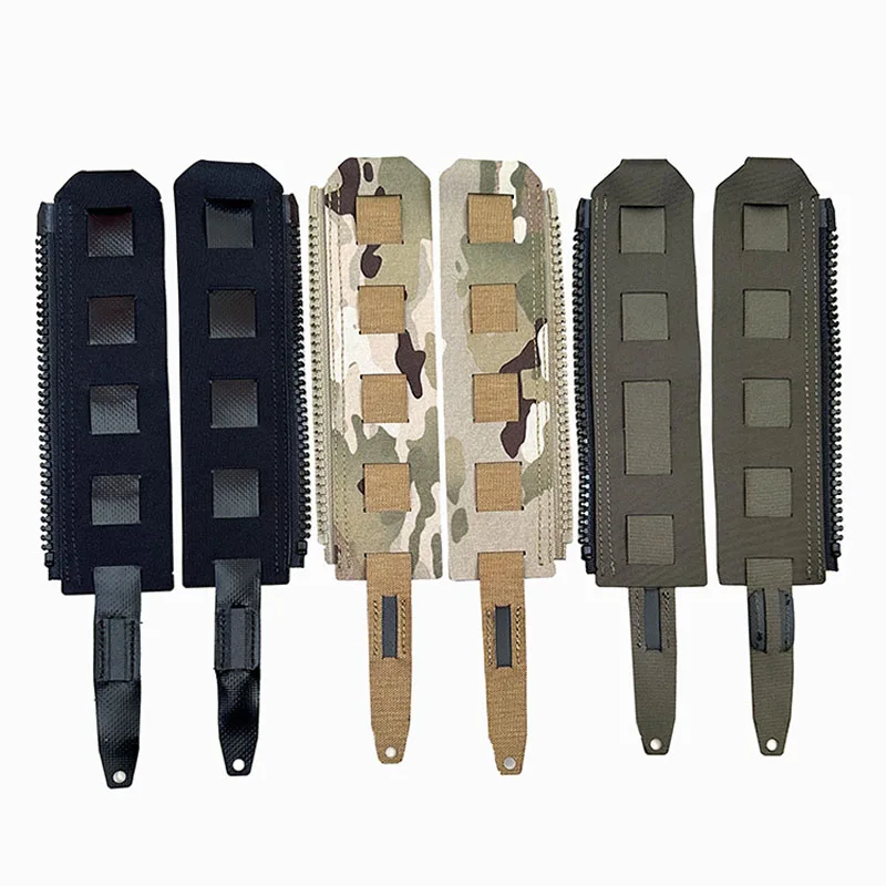 1 Pair Outdoor FCSK3.0 Tactical Vest MOLLE Back Panel Zipper Adapter Connection Zipper Accessories Kit