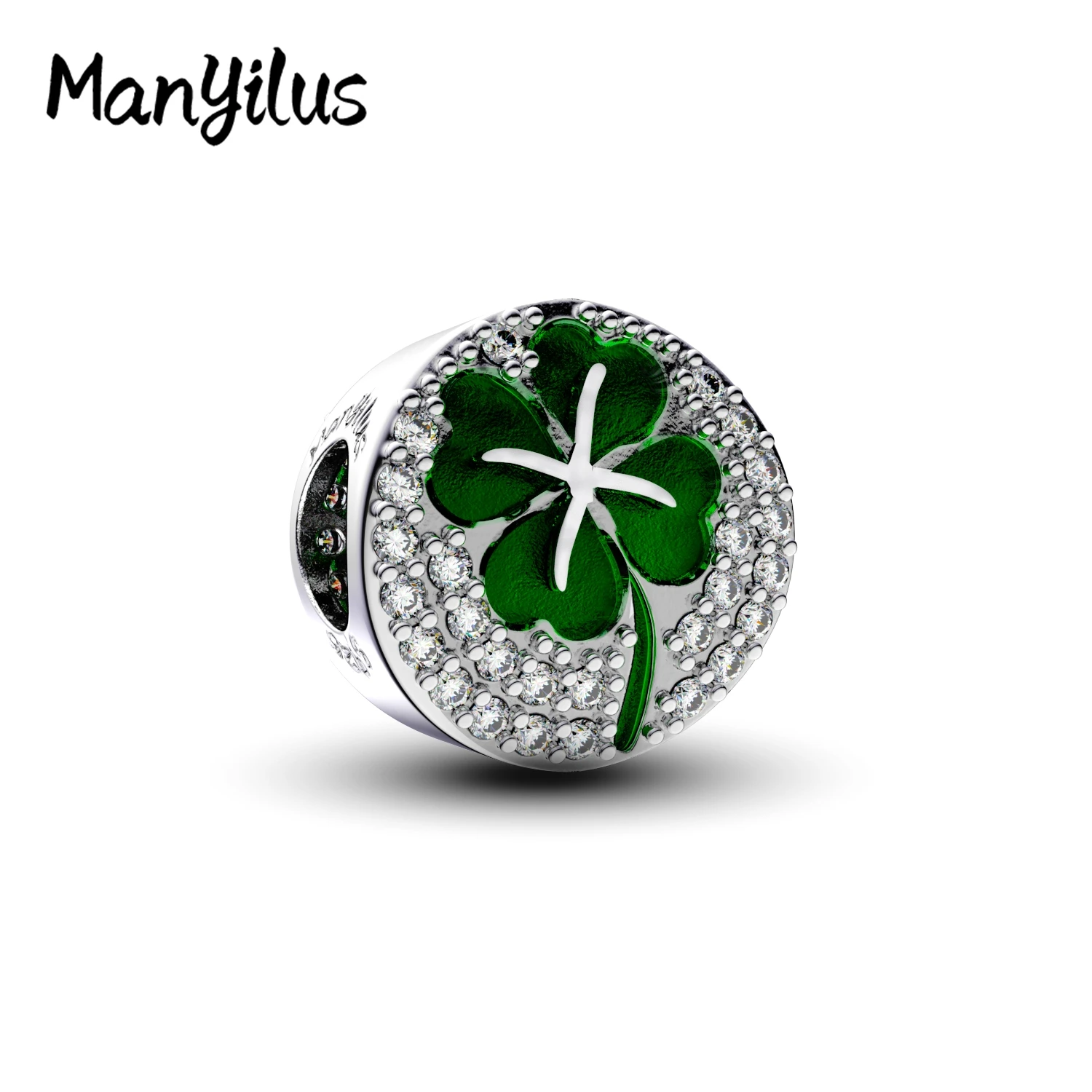 

Manyilus New 2025 Four-leaf Clover Charms S925 Sterling Silver Trinkets Beads For Bracelet 925 Original Beads Jewellery Making