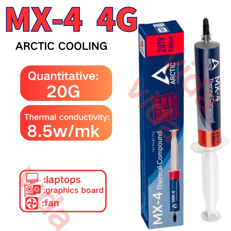 MX-4 20G 8G 4G Thermal Grease Heatsink Thermal Paste For CPU/GPU/LED Heat Sink Commpound Processors Plaster Water Cooling Cooler