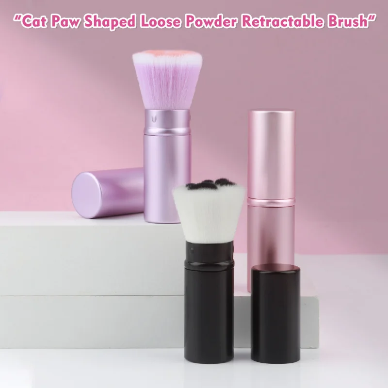 Pędzel do makijażu z chwytakiem, pojedynczy pędzel do pudru, pędzel do różu, pędzel do kurzu z paznokci, pędzel do makijażu z miękkiego włókna, uroczy.