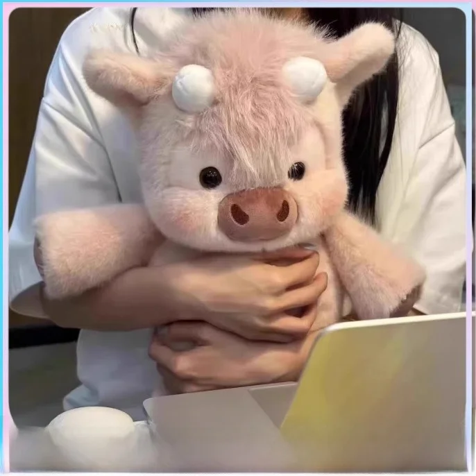 

SINAEEY Plu Highland Cow Doll Soft Toy Cute Soothing Stuffed Cuion Birthday Gift for All Ages High Quali PP Cotton