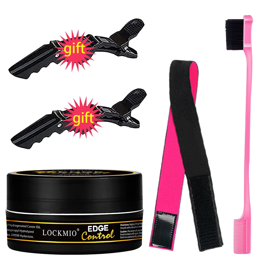 

Hair Control Pomade Long-Lasting Non-Greasy Edge Control Styling Wax Natural Smooth Styling Wax Cream & Styling Accessories 5pcs