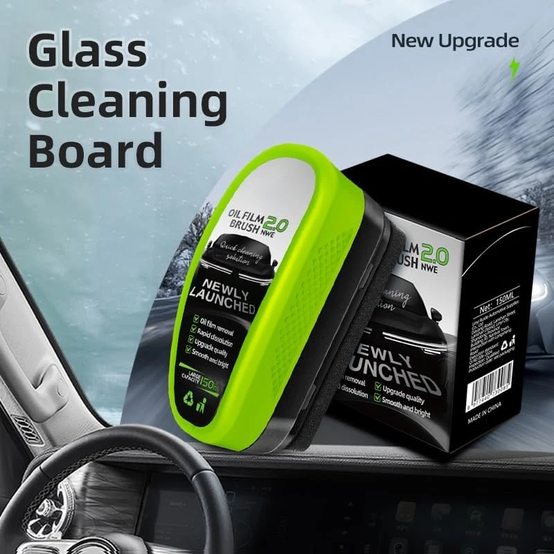 Brosse dissolvant de Film d'huile automobile de 150ml, outil professionnel de nettoyage de vitres de pare-brise de voiture pour l'élimination des taches d'eau de graisse tenaces