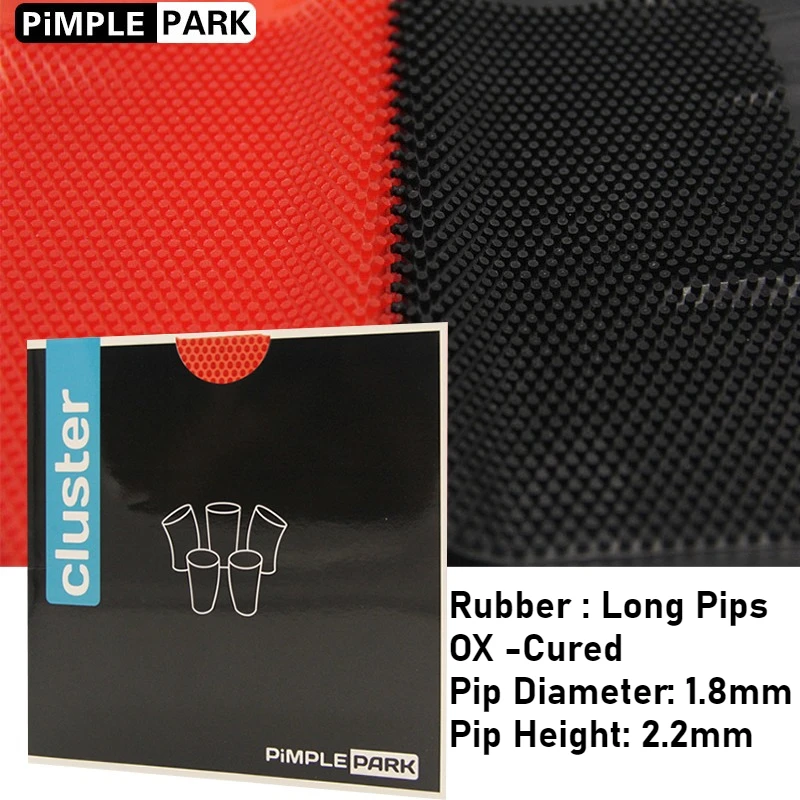 

PIMPLEPARK OX Table Tennis Rubber Cured Long Pimples Pip Height 2.2mm Deceptive Anti-Spin&Stable Control for Amateur Competition