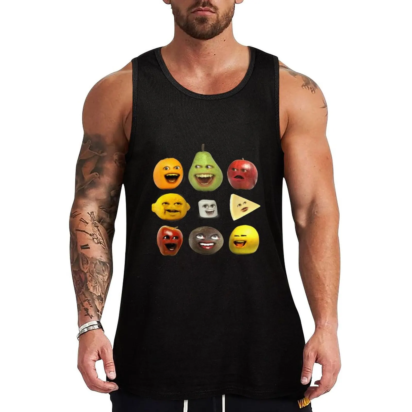 Annoying Orange And Characters Tank Top Anti Odor Tank Top Moisture Wicking Workout Shirt