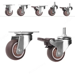4pcs Stem Threaded Casters Office Chairs Wheels for Heavy Furniture Rotary Castor Wheel for Carts Trolley Baby Bed Cabinet Table