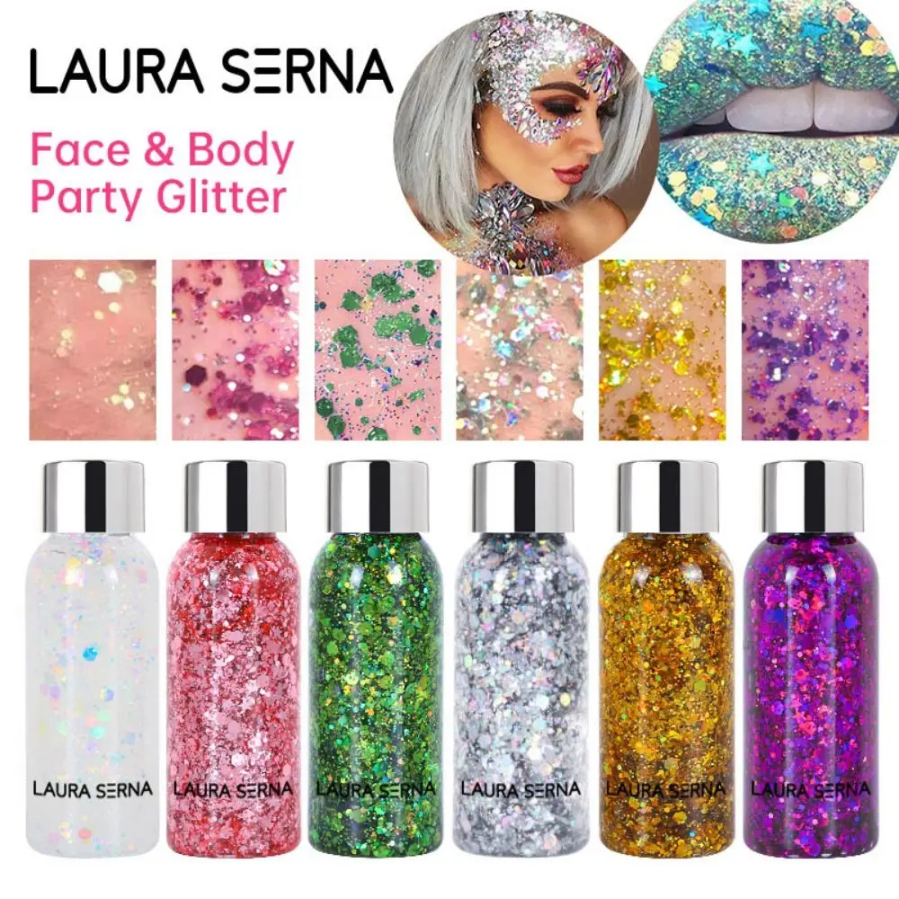Gel, Sequins Face & Body Glitters Nine Colors Nail Hair Face Body Decoration Eye Glitters Cream Artistic Makeup