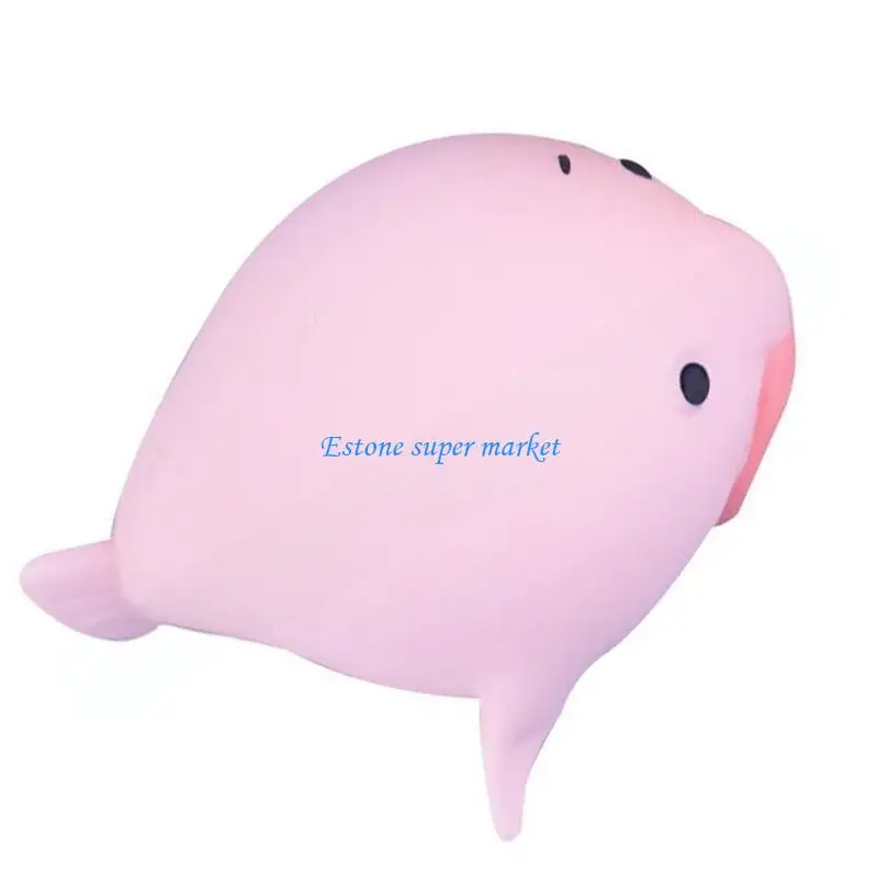 090B Stress Toy Hand Squeeze Slow Ring Fish Practical Joke Vent Toy for Kids Office
