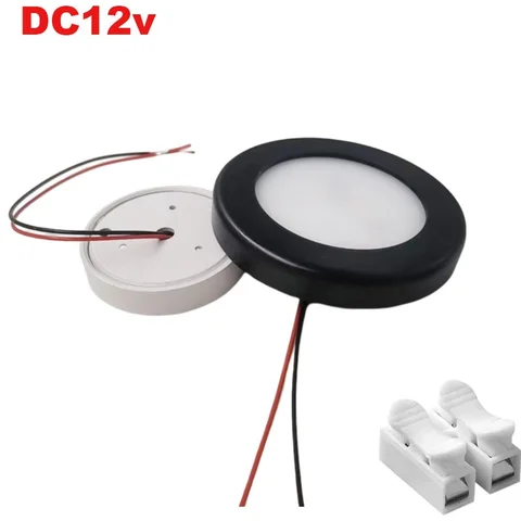 DC12v LED Downlight Mini Surface Mounted 220V 5W 7W Panel Spot Light Ultra thin Indoor Lighting Home Kitchen Cabinet LampV
