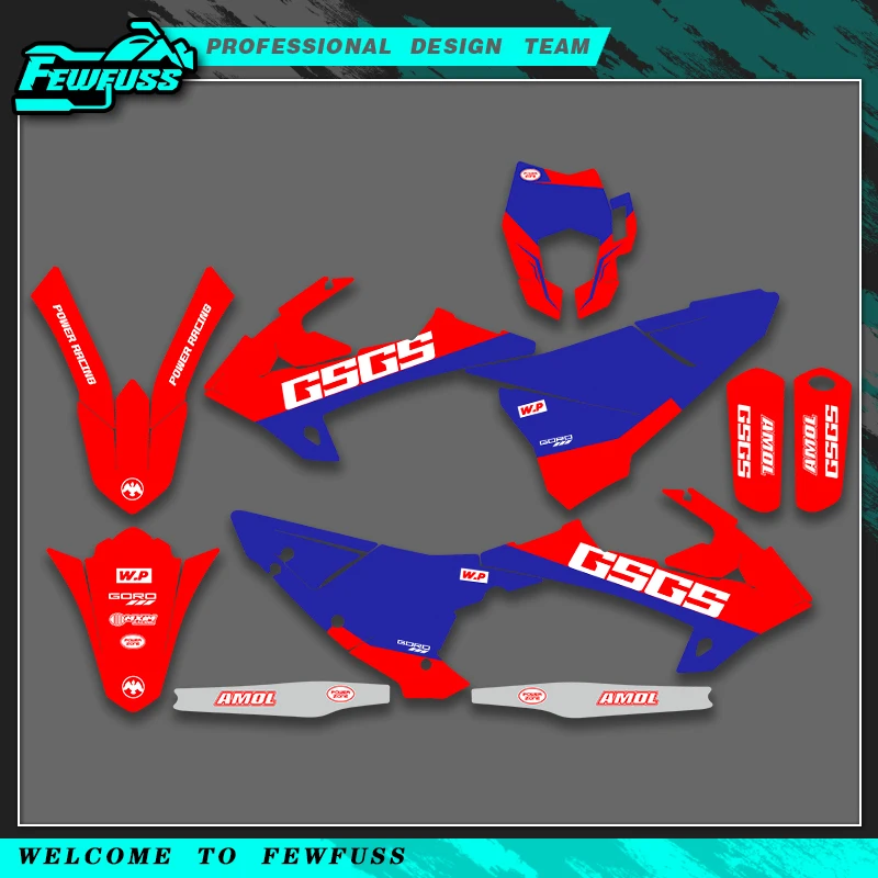 

Fewfuss для газового газа GASGAS EC 200 250 300 2018 2019 2020 мотоциклетные графические наклейки наборы наклеек фон номер имя на заказ