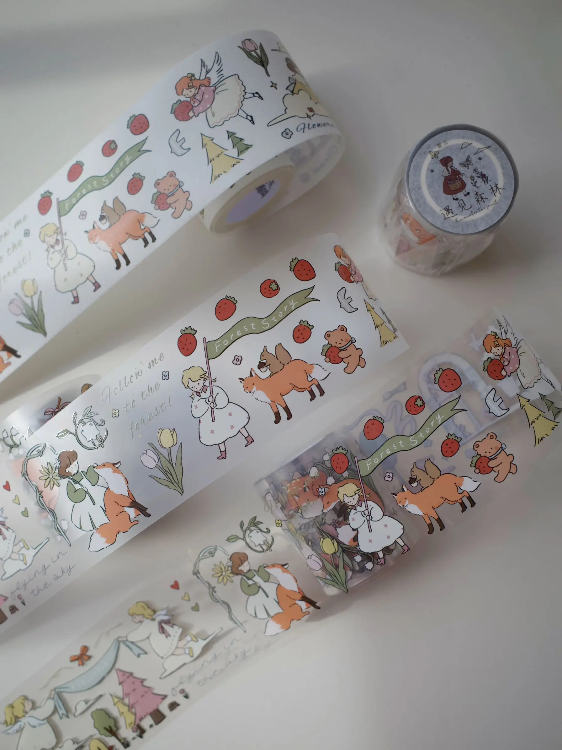 Meet The Forest Salt Series Journalmasking Washi Tape Light Retro Pet Sticker New