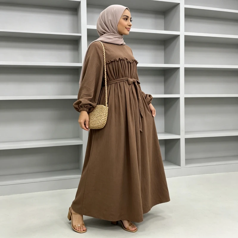 

Eid Muslim Dress Women Abaya Prayer Garment Loose Modest Party Dress Ramadan Jalabiya Morocco Dubai Vestidos Arab Long Robe