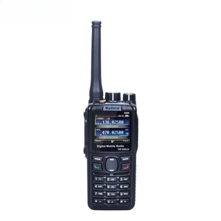 Dual Band VHF/UHF DMR Radio Transceiver DR-880UV Cross Band Roaming IPx4 Water Resistant 5-10KM Range Walkie Talkie