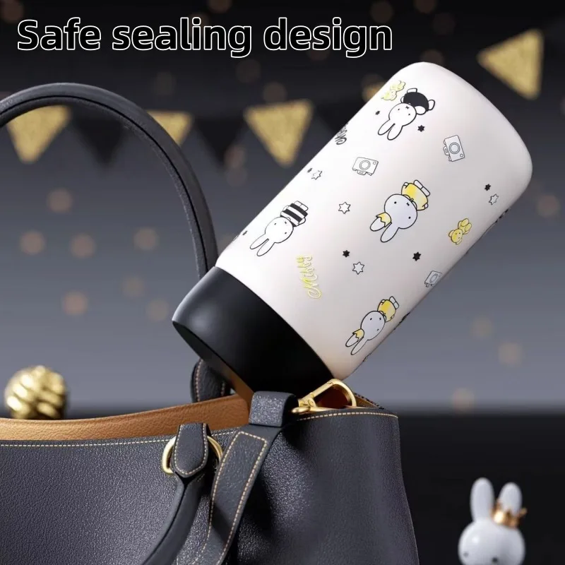380ML Miffy Thermos Cup 316 Stainless High Quality Creative with Lid Cold Drink Cup Student Portable Mini Thermos Water Cup Gift - view 5