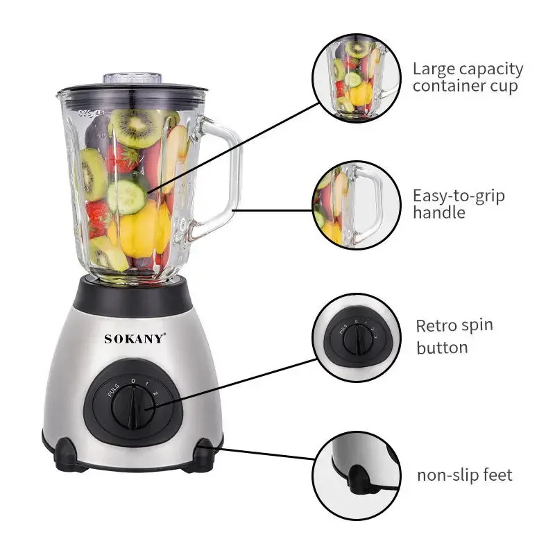 Wysokowydajna Blender do Smoothie, mocny Blender 18000 obr/min, mikser do kruszenia lodu do Smoothie/zupy/deseru/orzechów