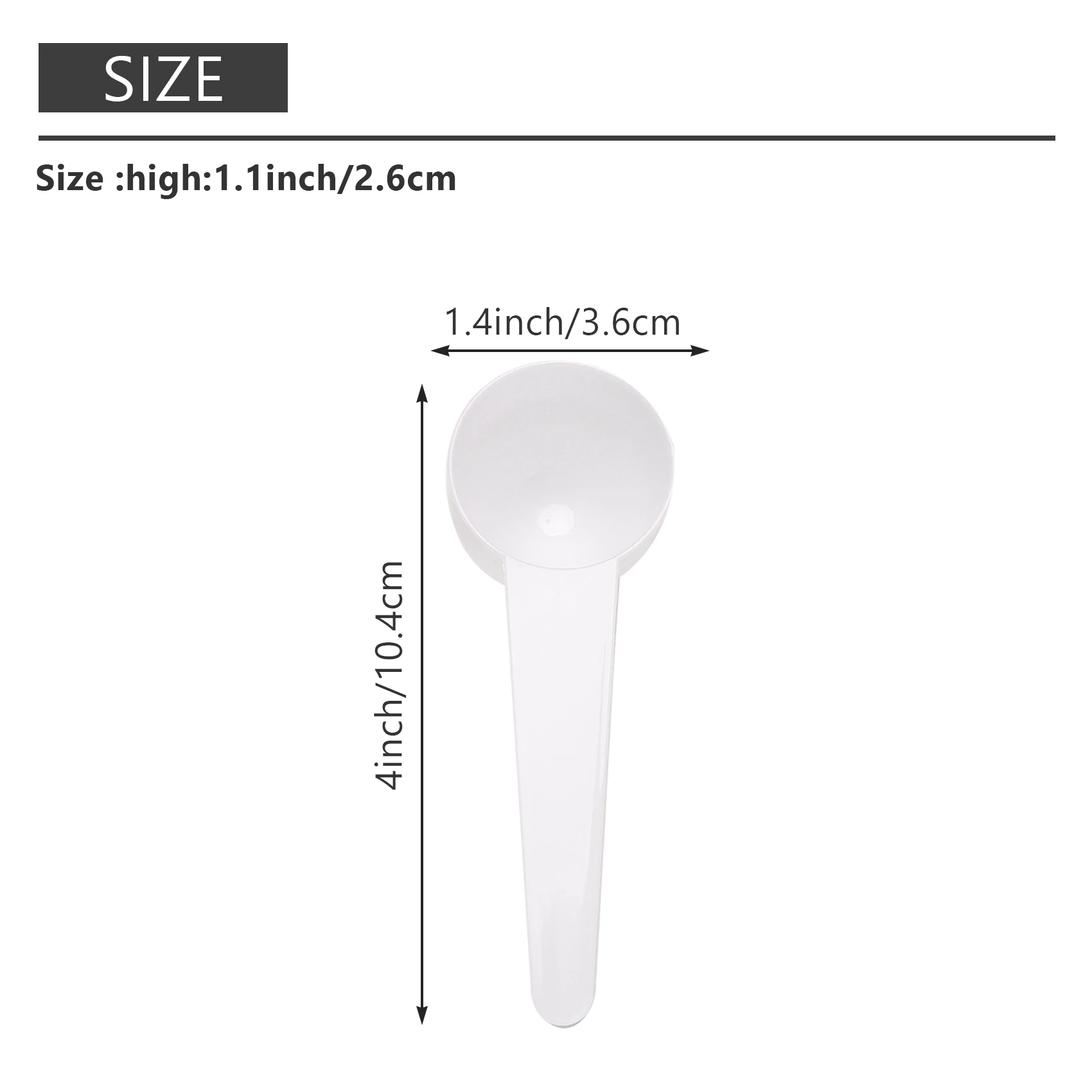 Cucchiaini da caffè/cucchiaio dosatori in plastica (20 pezzi) perfetti per riporre la cucina e la dispensa