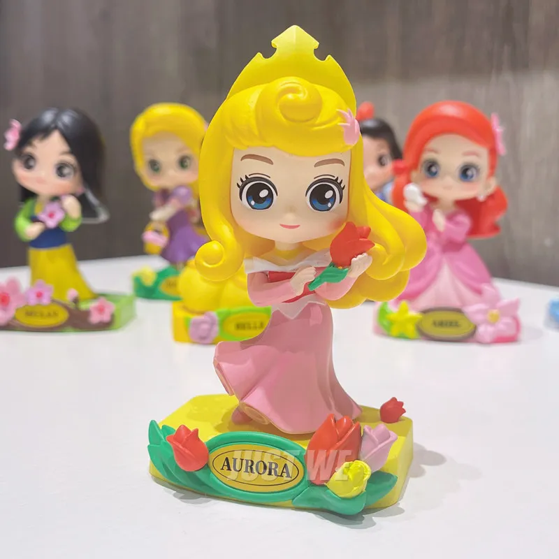 Herocross Disney Princess Blind Box Garden Party Mystery Toy Cinderella Ariel Rapunzel Anime Figure Kawaii Desktop Decor Gift - view 3