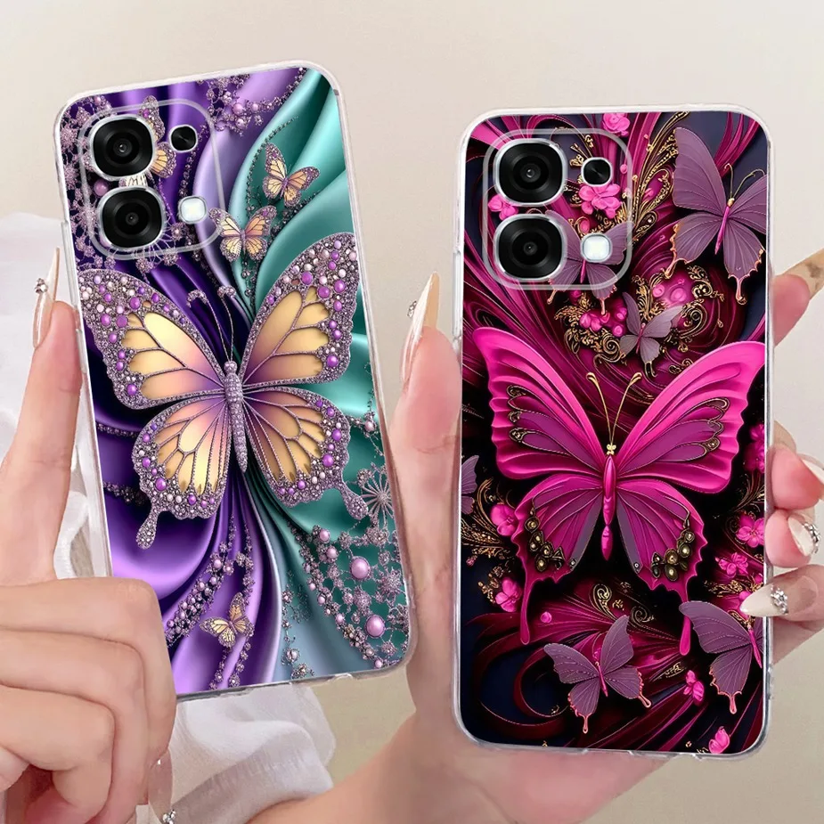 ل ممن لهم A6 برو 4G حافظة CPH2799 أنيق فراشة رسمت غطاء لينة غطاء من السيليكون ل ممن لهم A6 ممن لهم A6 برو A6Pro 5G CPH2781 قذيفة #6