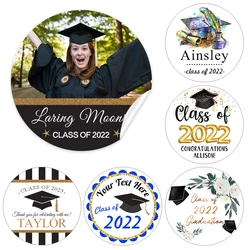 Custom Graduation Photo Stickers Labels Personalized College Graduation Favor Sticker DIY Graduation Party Gift Box Decorations
