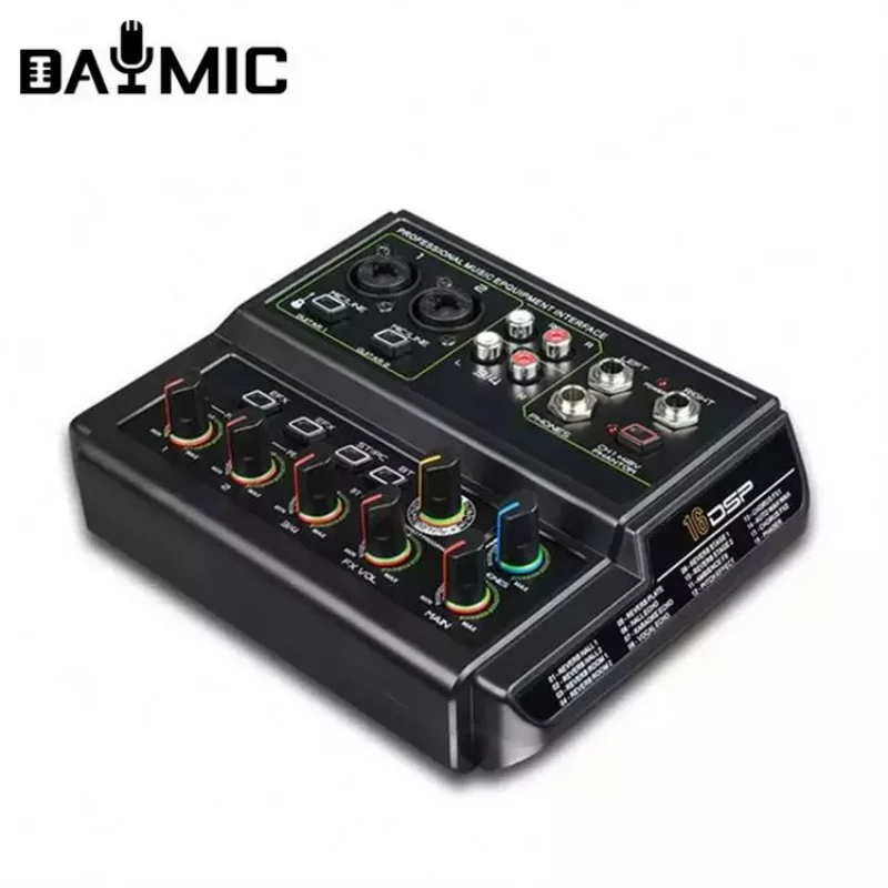 

AOSHEN D4-Live 4 Channel Mixer Audio Interface Recording Sound Equipment For Computer Live Studio