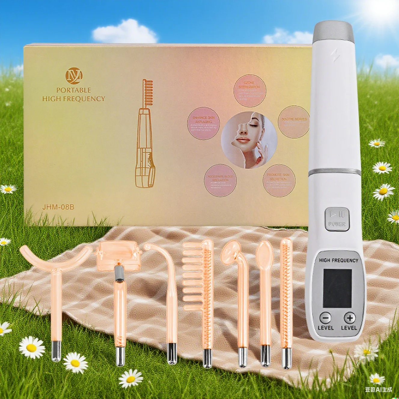 

High-performance High-Frequency Glass Tube Beauty Instrument Pore Anti-aging Massage Smooth Fine Lines And Reduce Skin Blemishes