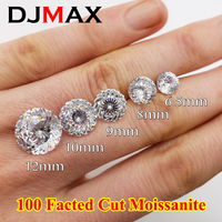 Full Size 100 Faceted Cut Moissanite Loose Stones 0.1-30 Carat D Color VVS1 Russian Bird's Nest Cut Moissanite Diamonds With GRA