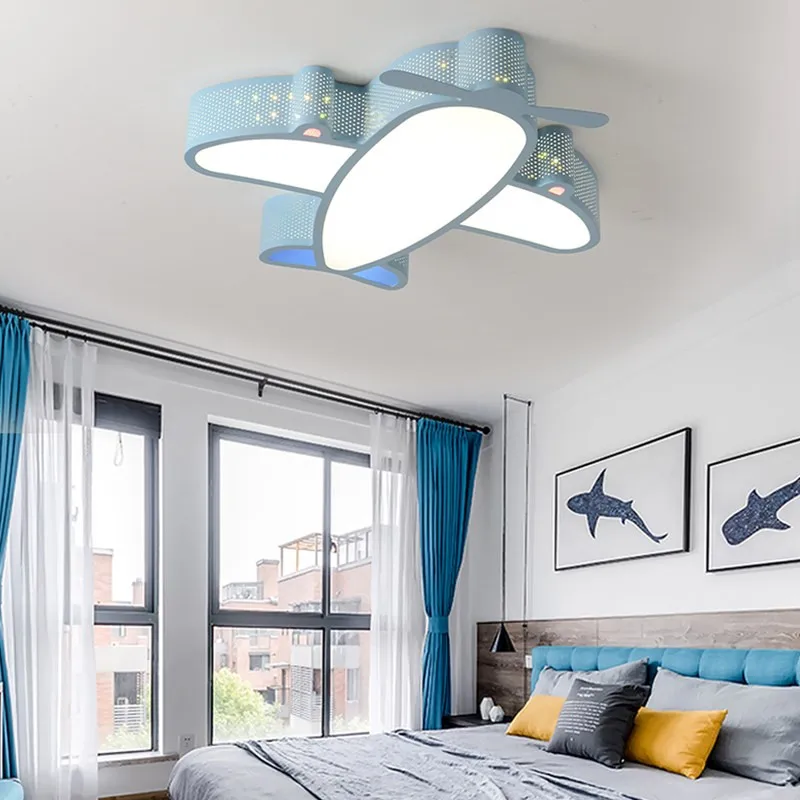 2026 Modern LED Ceiling Lamps Airplane For Children's Bedroom Living Room Indoor Home Decoration Lustre Lighting Kid's Pendant L