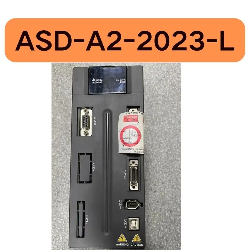 تم اختبار محرك سيرفو ASD-A2-2023-L مستعمل بقدرة 2 كيلو وات بشكل جيد، وظيفة سليمة