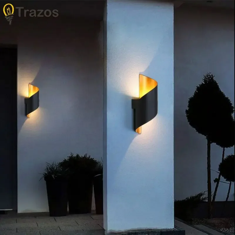 Outdoor Wall Lights Emitting Light Luxury Indoor Background Living Room Balcony Light Waterproof Villa Courtyard Garden Light