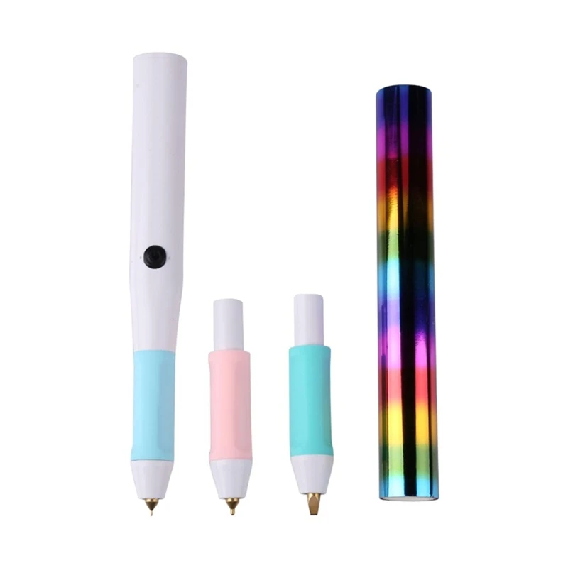 3 Size Tips Interchange Heating Hot Stamping Pen USB For DIY Shining Handwritten Kit Heat Foil Pens